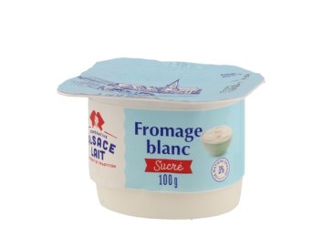 Fromage blanc nature sucré 3% MG 100 g Alsace Lait | Grossiste alimentaire | PassionFroid - 2