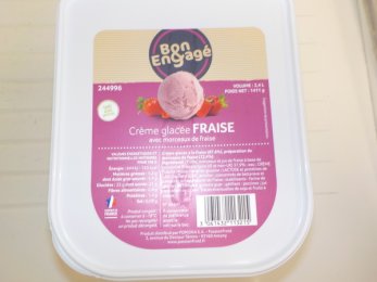 Crème glacée fraise avec morceaux de fraise 2,4 L / 1,411 kg Bon&Engagé | Grossiste alimentaire | PassionFroid - 2