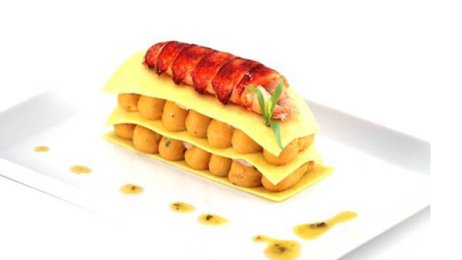 Recette : Lasagne de gambas et homard à la patate douce et beurre de salicornes - PassionFroid