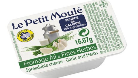 Le Petit Moulé ail et fines herbes riche en calcium 20% MG 16,67 g | Grossiste alimentaire | PassionFroid