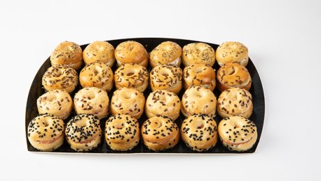 Assortiment de mini bagels moelleux x 48 - 690 g - PassionFroid