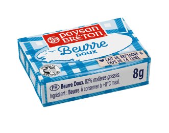 Beurre micropain doux 82% MG 8 g Paysan Breton | Grossiste alimentaire | PassionFroid - 2