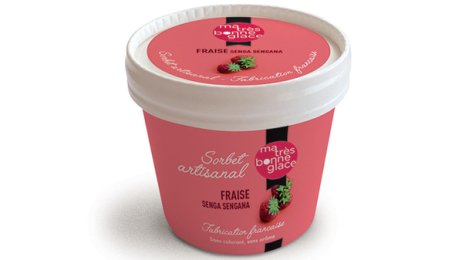 Petit pot sorbet fraise Senga Sengana 100 mL / 65 g Ma Très Bonne Glace | Grossiste alimentaire | PassionFroid