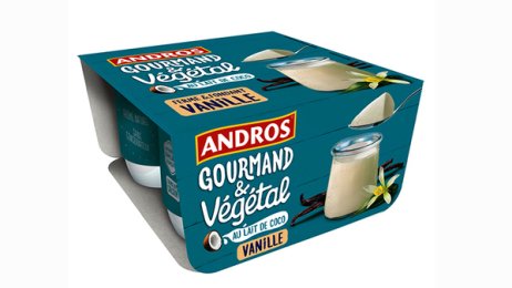 Spécialité végétale à la vanille et lait de coco 100 g Andros | Grossiste alimentaire | PassionFroid
