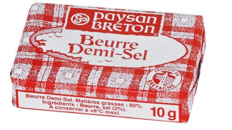 Beurre micropain demi-sel 80% MG 10 g Paysan Breton | Grossiste alimentaire | PassionFroid