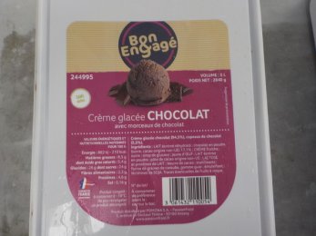 Crème glacée chocolat avec copeaux de chocolat 5 L / 2,840 kg Bon&Engagé | Grossiste alimentaire | PassionFroid - 2
