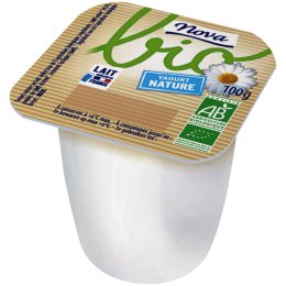 Yaourt nature au lait entier BIO 100 g Nova | Grossiste alimentaire | PassionFroid - 2