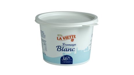 Fromage blanc battu nature 3,6% MG 1 kg La Viette | Grossiste alimentaire | PassionFroid