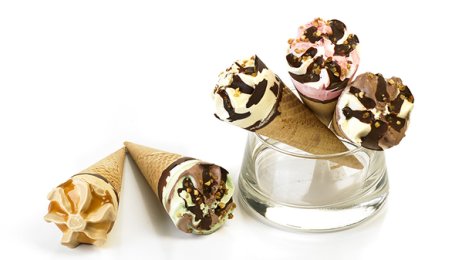 Cône glacé saveur vanille-chocolat 120 ml / 64,6 g PassionFroid par Les Délices du Val Plessis | Grossiste alimentaire | PassionFroid