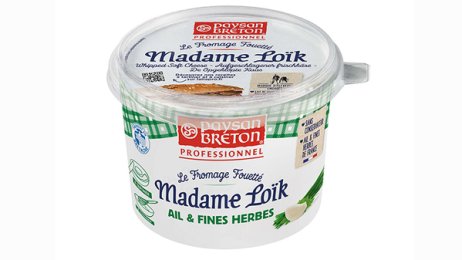 Le Fromage Fouetté Mme Loïk ail et fines herbes 24% MG 500 g Paysan Breton | Grossiste alimentaire | PassionFroid