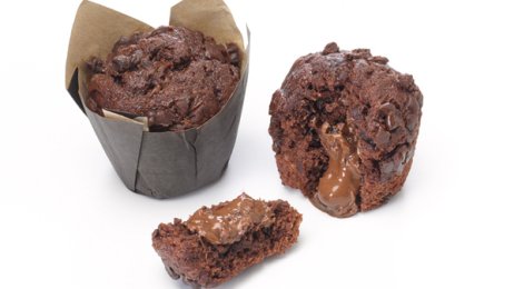 Mini muffins au chocolat cœur chocolat-noisettes 26 g x 42 - 1,092 kg | Grossiste alimentaire | PassionFroid