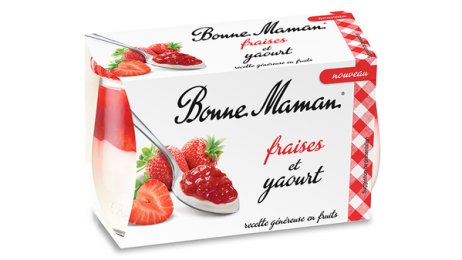 Yaourt sucré aux fraises 125 g Bonne Maman | Grossiste alimentaire | PassionFroid