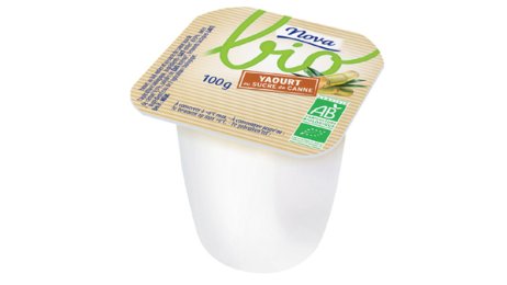 Yaourt nature sucré au lait entier BIO 100 g Nova | Grossiste alimentaire | PassionFroid
