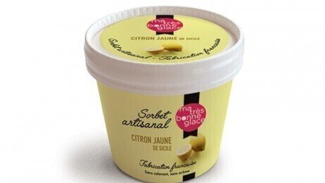 Petit pot sorbet citron jaune de Sicile 100 mL / 65 g Ma Très Bonne Glace | PassionFroid - 2
