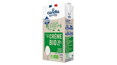 Crème liquide BIO 30% MG 1 L Candia | Grossiste alimentaire | PassionFroid