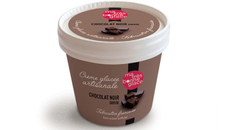 Petit pot crème glacée chocolat noir Suisse 100 mL / 60 g Ma Très Bonne Glace | Grossiste alimentaire | PassionFroid