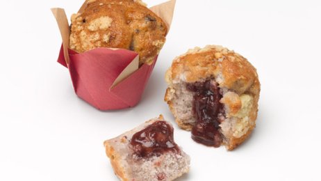 Mini muffins aux fruits rouges cœur à la purée de fruits 26 g x 42 - 1,092 kg | PassionFroid