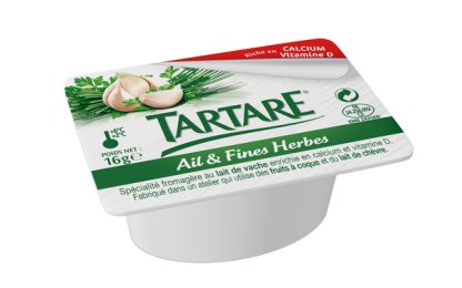 Tartare barquette ail et fines herbes enrichi en calcium 20,5% MG 16 g | Grossiste alimentaire | PassionFroid - 2