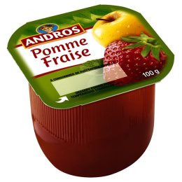 Dessert de fruits pomme fraise 100 g Andros | Grossiste alimentaire | PassionFroid - 2