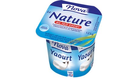 Yaourt nature au lait entier 125 g Nova | Grossiste alimentaire | PassionFroid