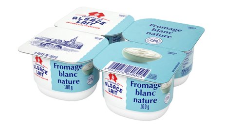 Fromage blanc nature 2,8% MG 100 g Alsace Lait | Grossiste alimentaire | PassionFroid