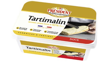 Tartimalin beurre tendre léger doux 40% MG 1 kg Président Professionnel | PassionFroid