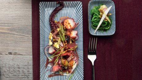 Recette : Salade de poulpe à la grecque, cebo et orchidée - PassionFroid