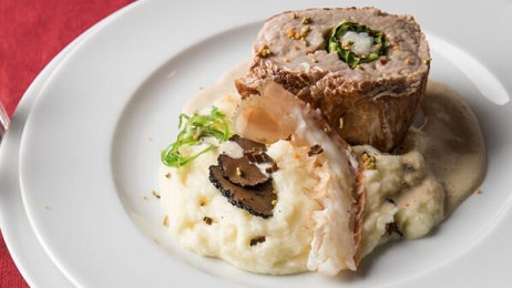 Recette : Quasi de veau farci aux langoustines et aligot à la truffe - PassionFroid