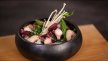 Poke bowl octopus, bouillon thaï