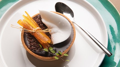 Recette : Tartelette ganache chocolat et oranges confites fumées - PassionFroid