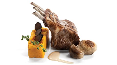 Recette : Carré d&#039;agneau rôti, douceur de butternut, crème de cèpes et truffe noire des Cévennes - PassionFroid
