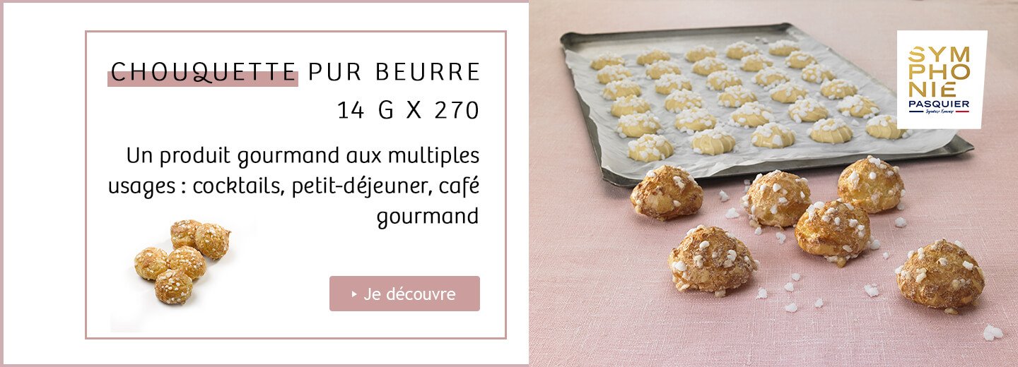Chouquette pur beurre 14 g x 270 Symphonie Pasquier - PassionFroid distributeur alimentaire pour les professionnels de la restauration