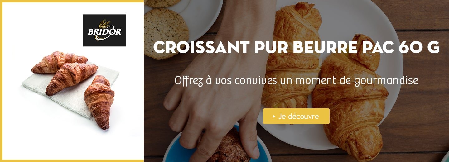 Croissant pur beurre PAC 60 g Bridor